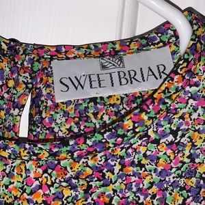 Sweetbriar Vintage short sleeve colorful Blouse with shoulder pads